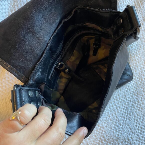 Campomaggi black cross body leather bag NWOT - Picture 5 of 7